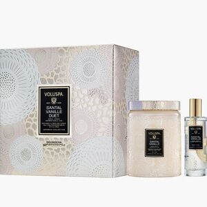 Voluspa Santal Vanille Jar Candle Room Spray Set